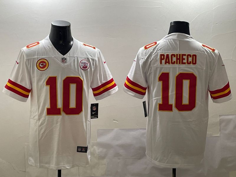 Men Kansas City Chiefs 10 Pacheco White Second generations 2025 Nike Limited NFL Jersey style 6